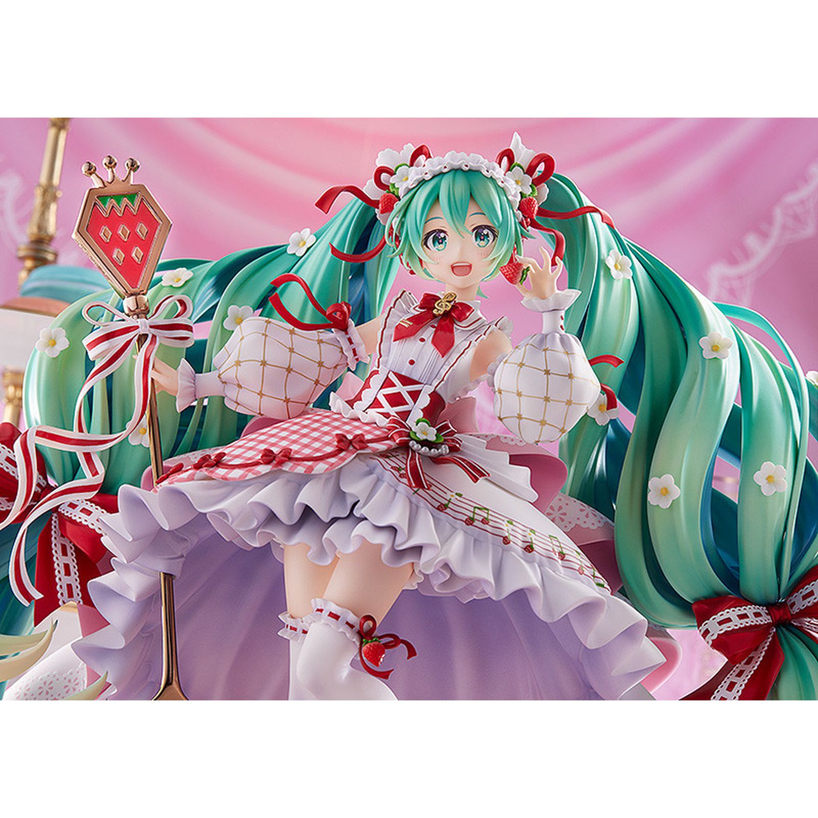 Vocaloid Hatsune Miku Strawberry Motif (15th Anniversary Ver.) 1/7 Scale Figure (Reissue)