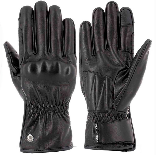 VQUATTRO DESIGN DUST18 PUSILGĖS ODINĖS MOTO PIRŠTINĖS