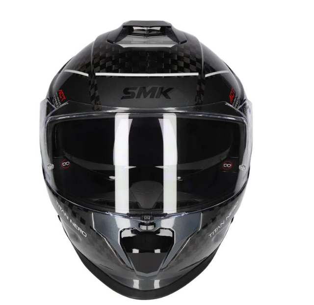 SMK TITAN CARBON NERO UŽDARO TIPO MOTO ŠALMAS
