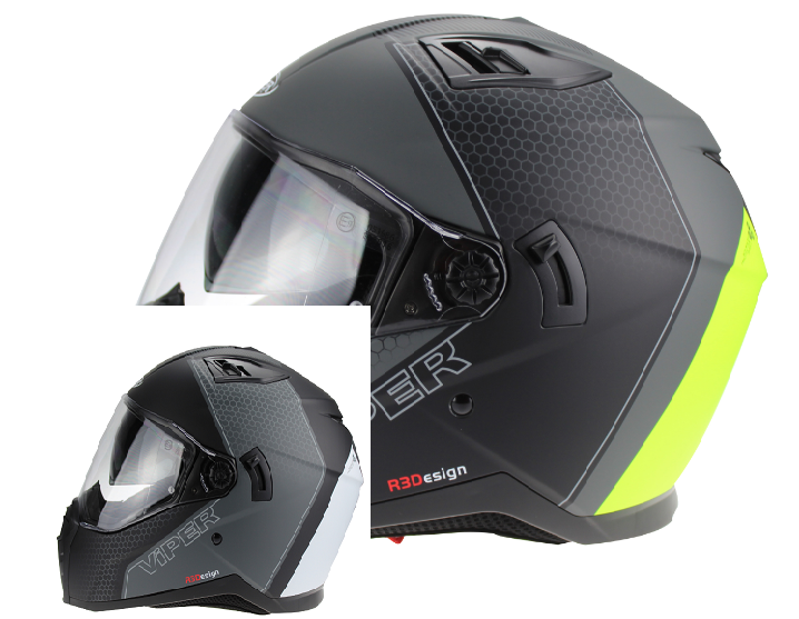 VIPER 260-RSV 155 UŽDARAS MOTO ŠALMAS