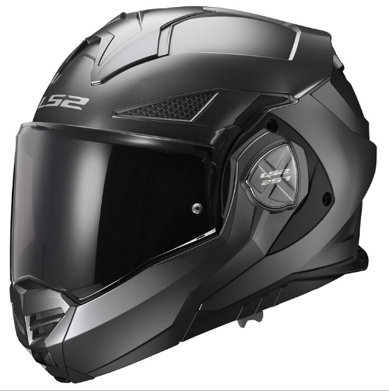 LS2 FF901 ADVANT X SOLID PERVERČIAMAS/MODULINIS MATINIS TITANINIS ŠALMAS 