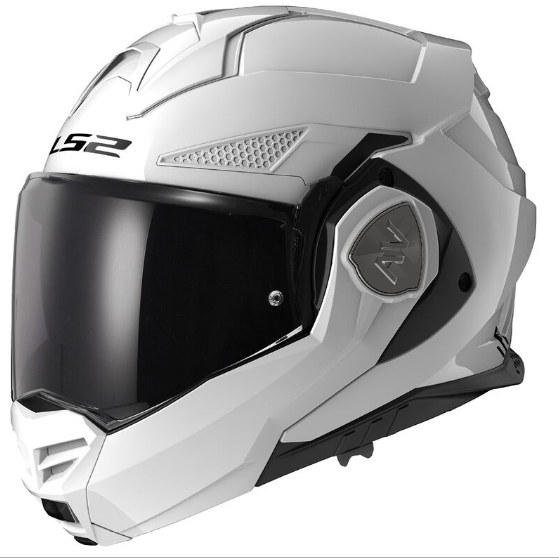 LS2 FF901 ADVANT X SOLID PERVERČIAMAS BALTAS ŠALMAS