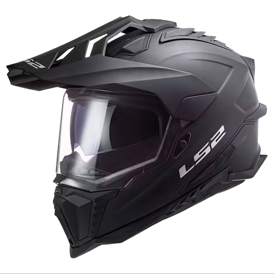 LS2 MX701 EXPLORER SOLID MATINIS JUODAS KROSINIS ŠALMAS