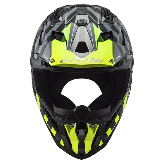 LS2 MX703 C X-FORCE BARRIER CARBON GELTONA ŽALIA KROSO ŠALMAS