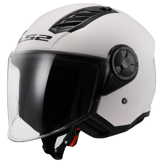 LS2 OF616 AIRFLOW 2 SOLID BALTAS ATVIRAS ŠALMAS