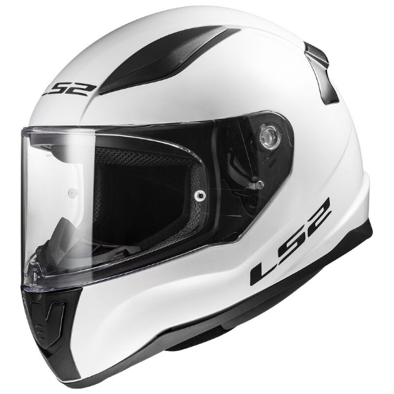 LS2 FF353 RAPID 2 SOLID BALTAS/PILKAS UŽDARAS ŠALMAS