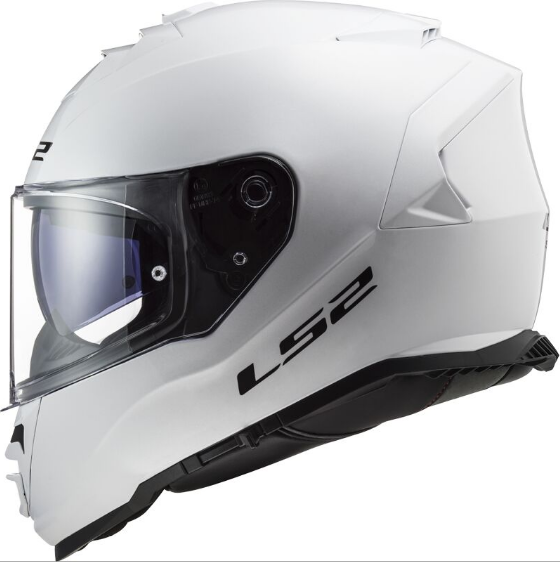LS2 FF800 STORM II SOLID BALTAS UŽDARAS ŠALMAS