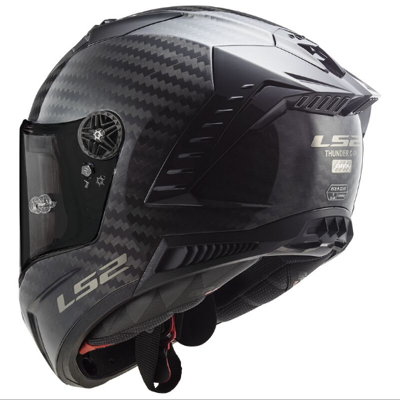 LS2 FF805 THUNDER CARBON UŽDARAS ŠALMAS