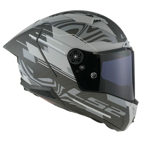 LS2 FF805 THUNDER GP AERO POLAR CARBON  UŽDARAS ŠALMAS