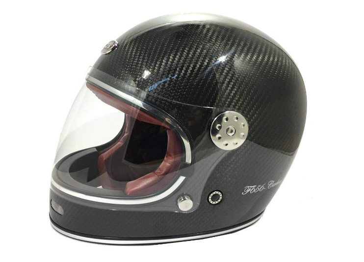 VIPER F656 CARBON VINTAGE CRASH RETRO UŽDARAS MOTO ŠALMAS