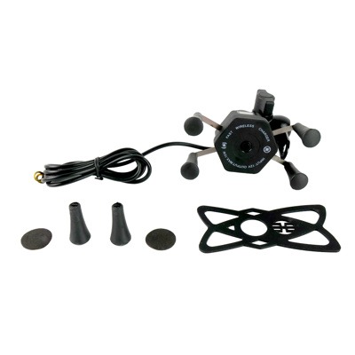 PORTA CELULAR MULTIPOSICION C/CARGADOR INALAMBERICO Y USB