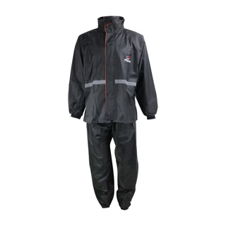 IMPERMEABLE NEGRO REFLEJANTE
