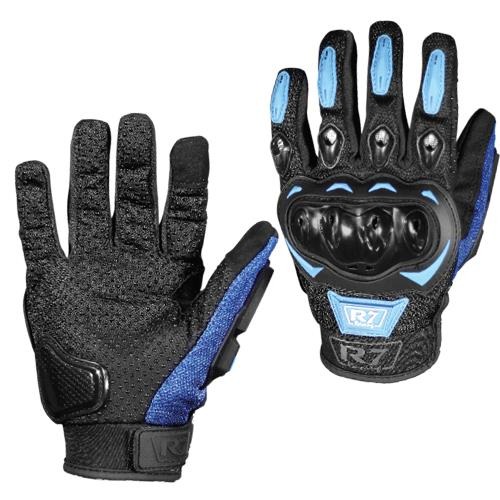 GUANTES VEL R7 RACING AZUL R7-1 TOUCH/LIMPIADOR MICA