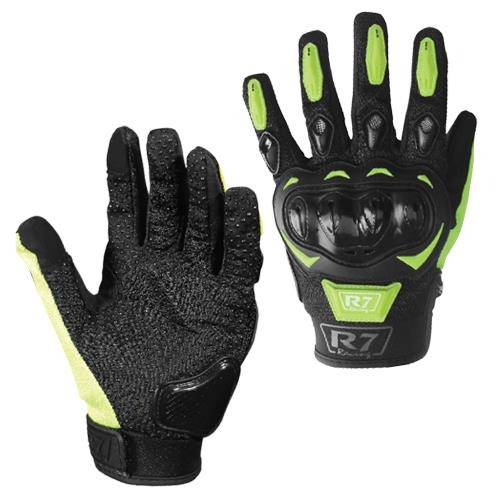 GUANTES VEL R7 RACING VERDE R7-1 TOUCH/LIMPIADOR MICA