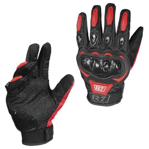 GUANTES VEL R7 RACING ROJO  R7-1 TOUCH/LIMPIADOR MICA 