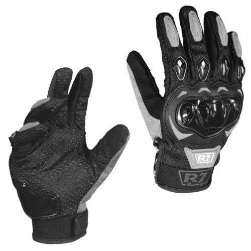 GUANTES VEL R7 RACING GRIS R7-1 TOUCH/LIMPIADOR MICA 