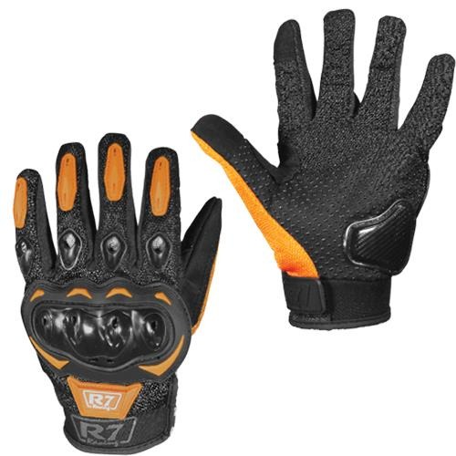GUANTES VEL R7 RACING NARANJA R7-1 TOUCH/LIMPIADOR MICA
