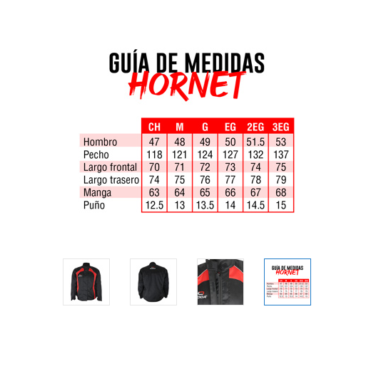 Chamarra Roda Hornet Negra Para Motociclista