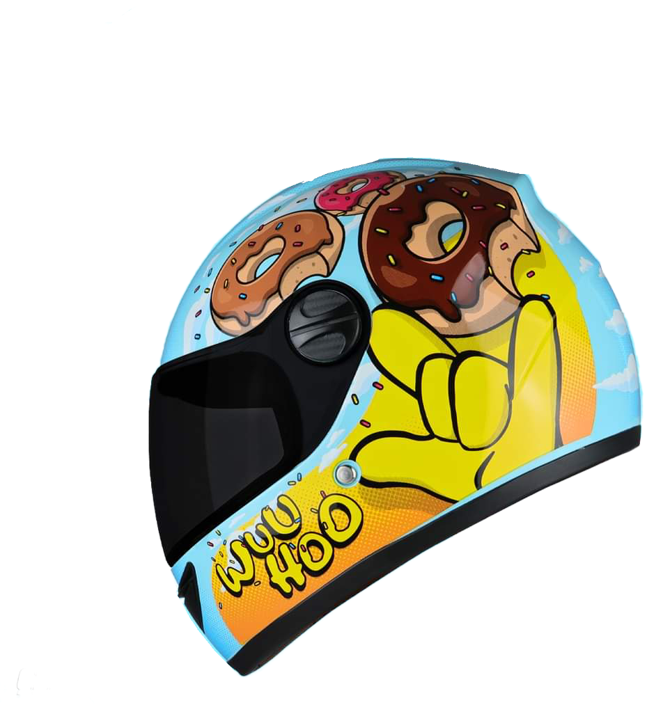 Casco Ghira Gh-junior Amarillo Wuuhoo Cerrado Mica Humo