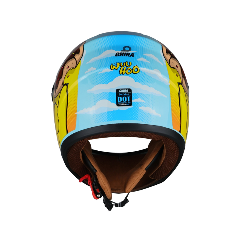 Casco Ghira Gh-junior Amarillo Wuuhoo Cerrado Mica Humo