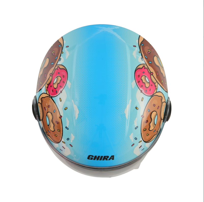 Casco Ghira Gh-junior Amarillo Wuuhoo Cerrado Mica Humo