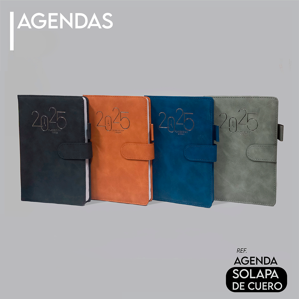 Agenda Solapa de Cuero