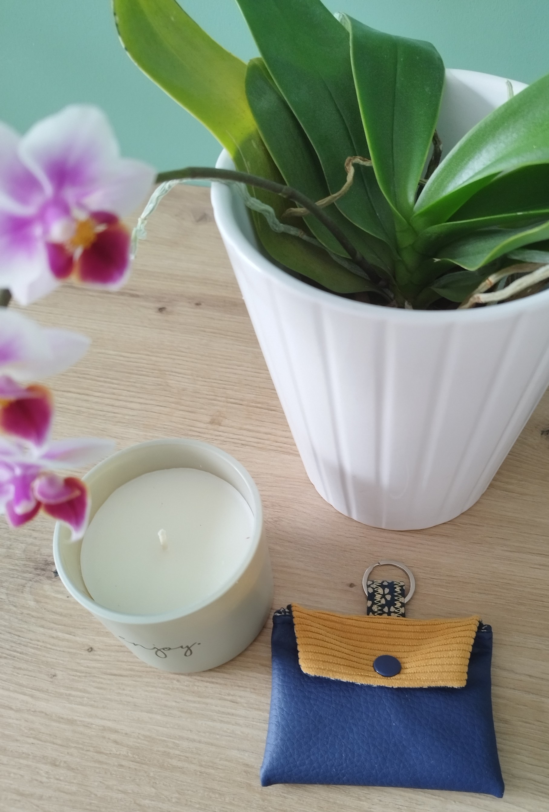 Porte cartes ALBA bleu et jaune