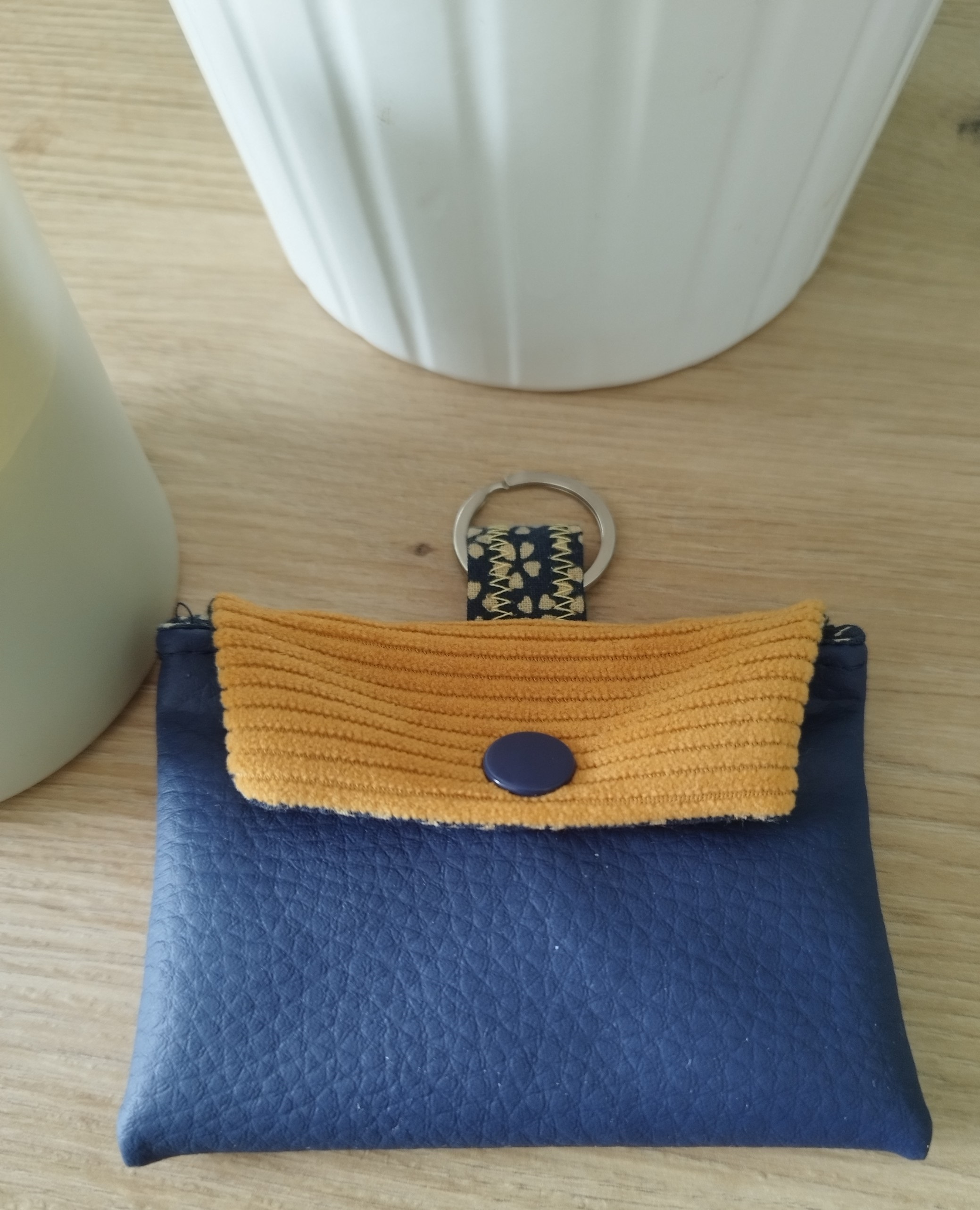 Porte cartes ALBA bleu et jaune