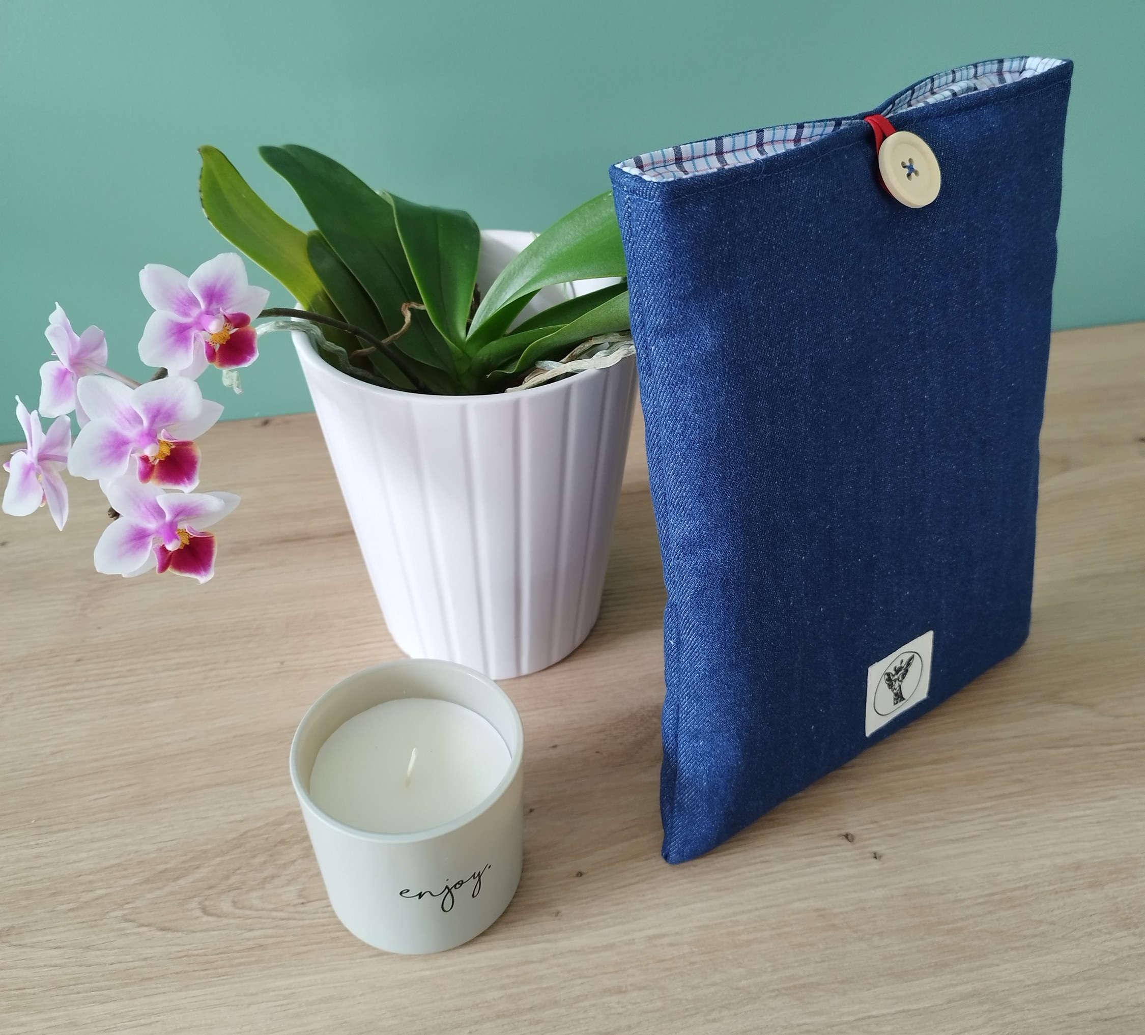 Housse tablette ou livré broché ASTRA en jean