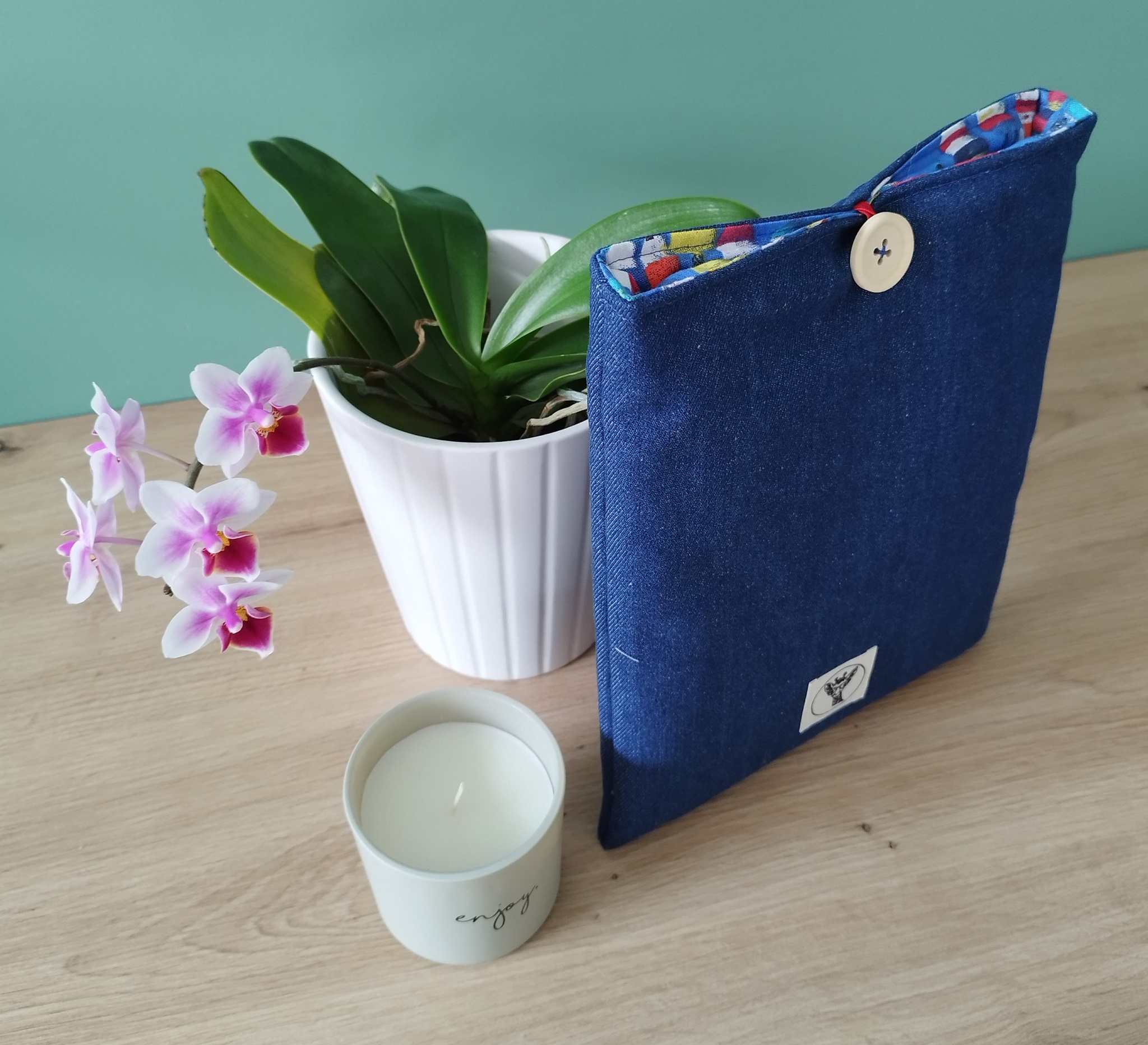 Housse tablette ou livré broché ASTRA en jean