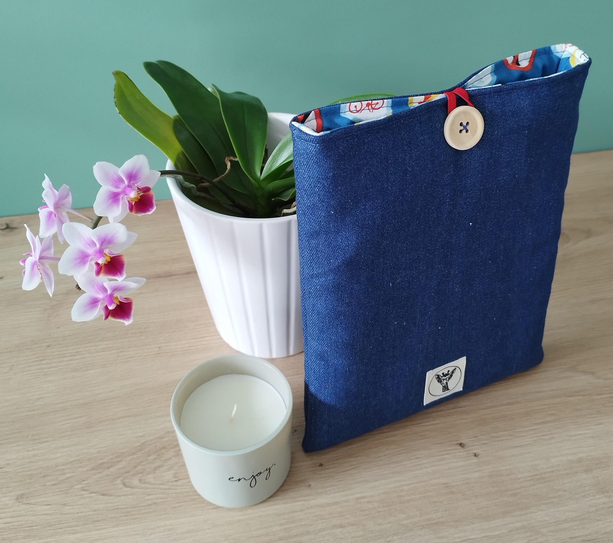 Housse tablette ou livré broché ASTRA en jean