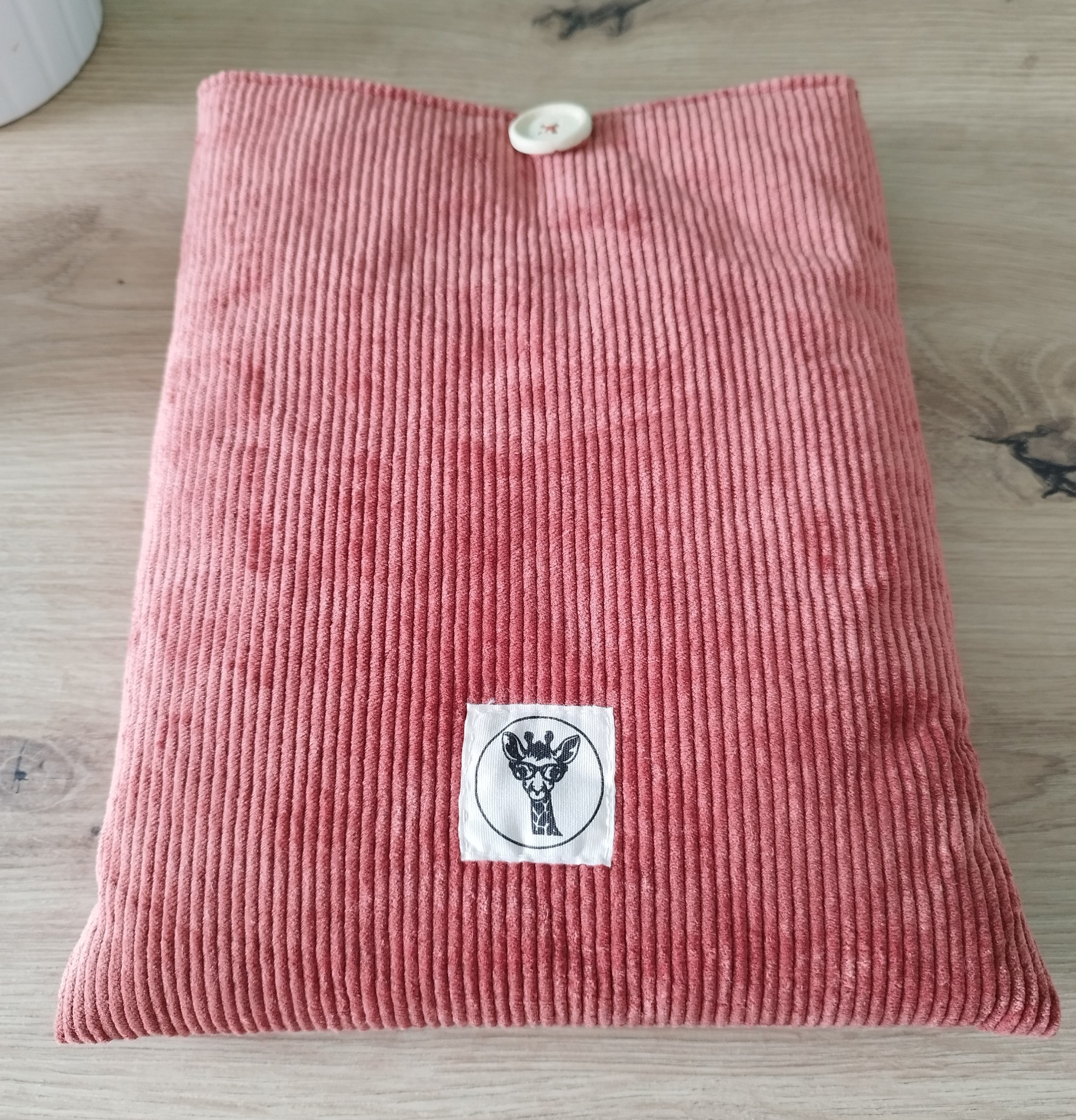 Housse tablette ou livré broché ASTRA en velours saumon