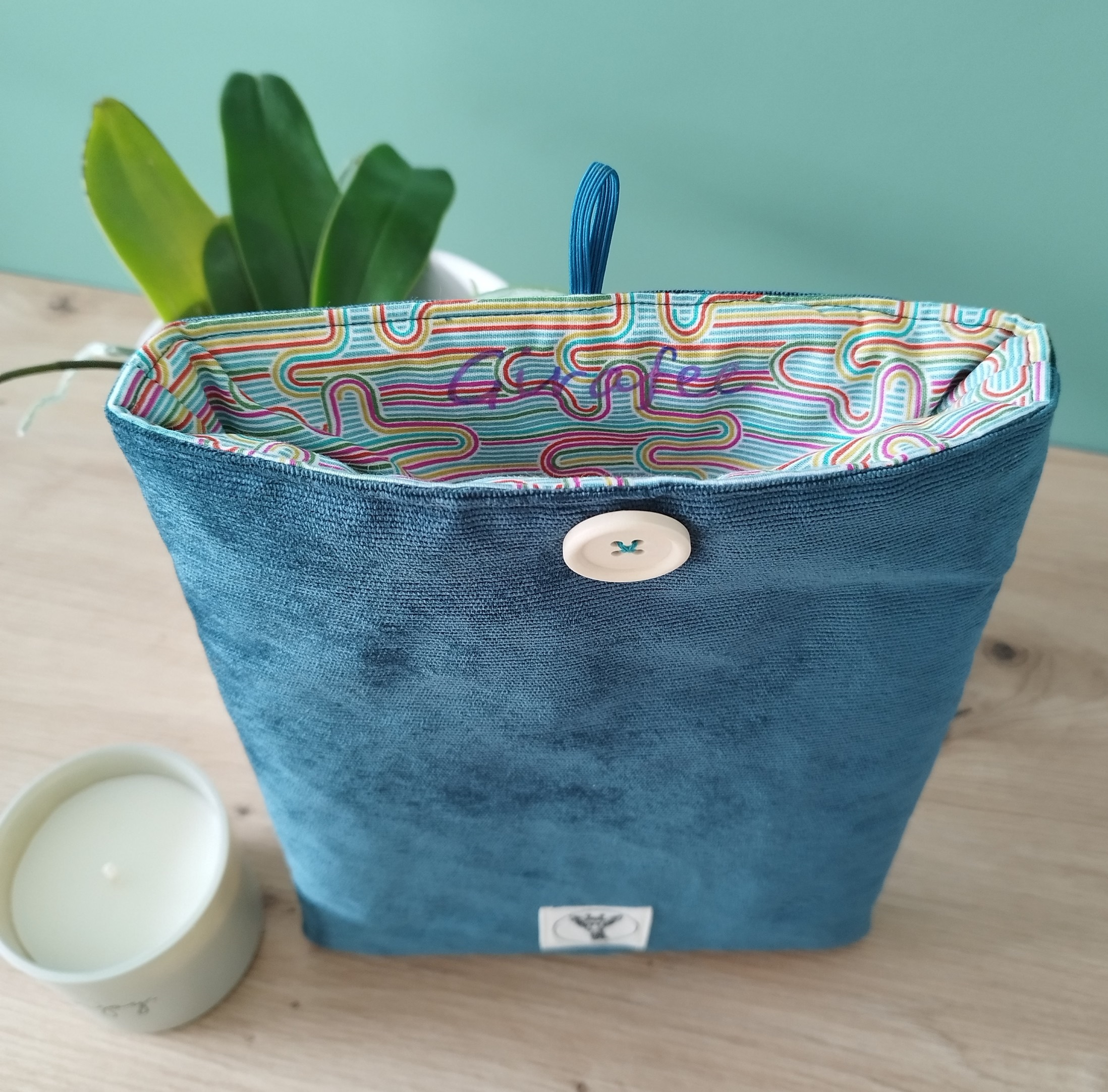 Housse tablette ou livré broché ASTRA en velours vert émeraude