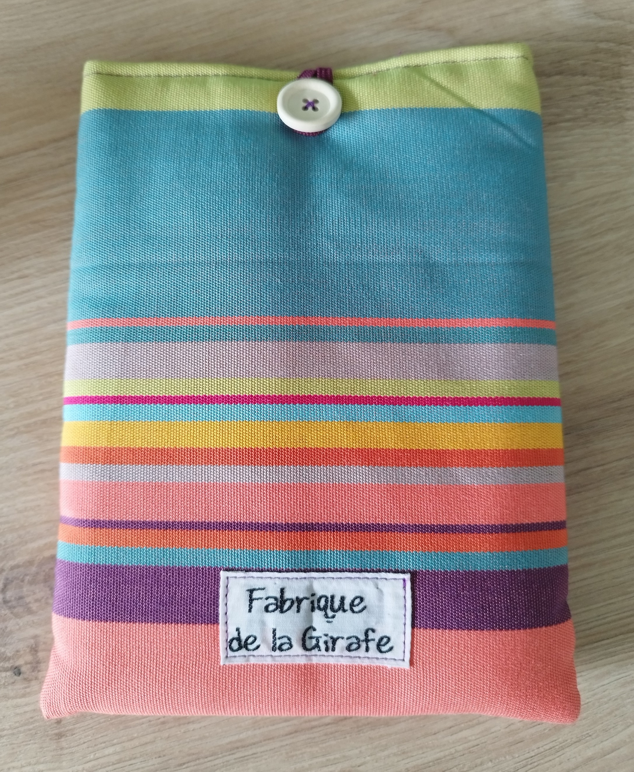 Housse liseuse ou livre de poche ECHO en tissu multicolore