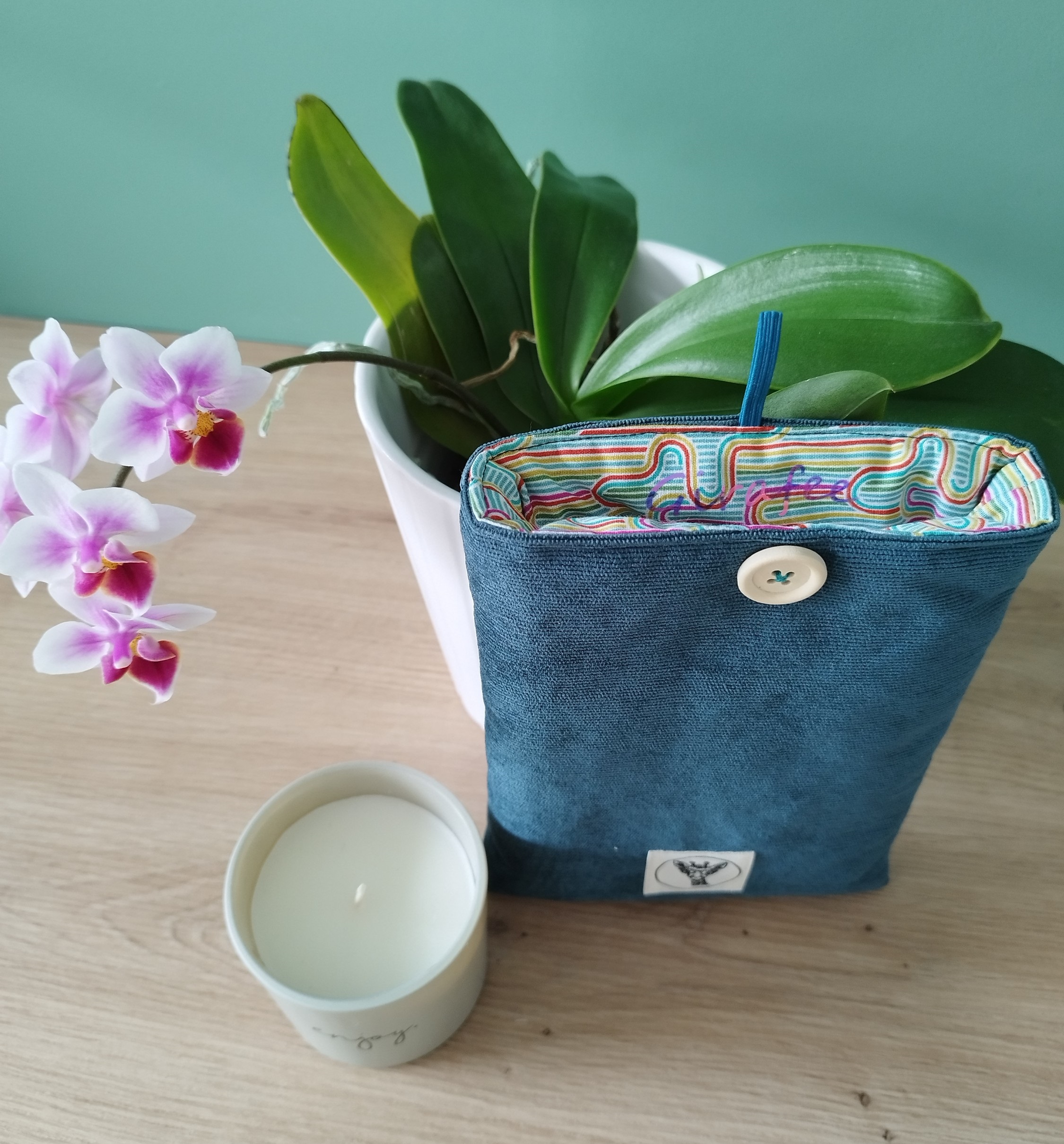 Housse liseuse ou livre de poche ECHO en velours vert émeraude