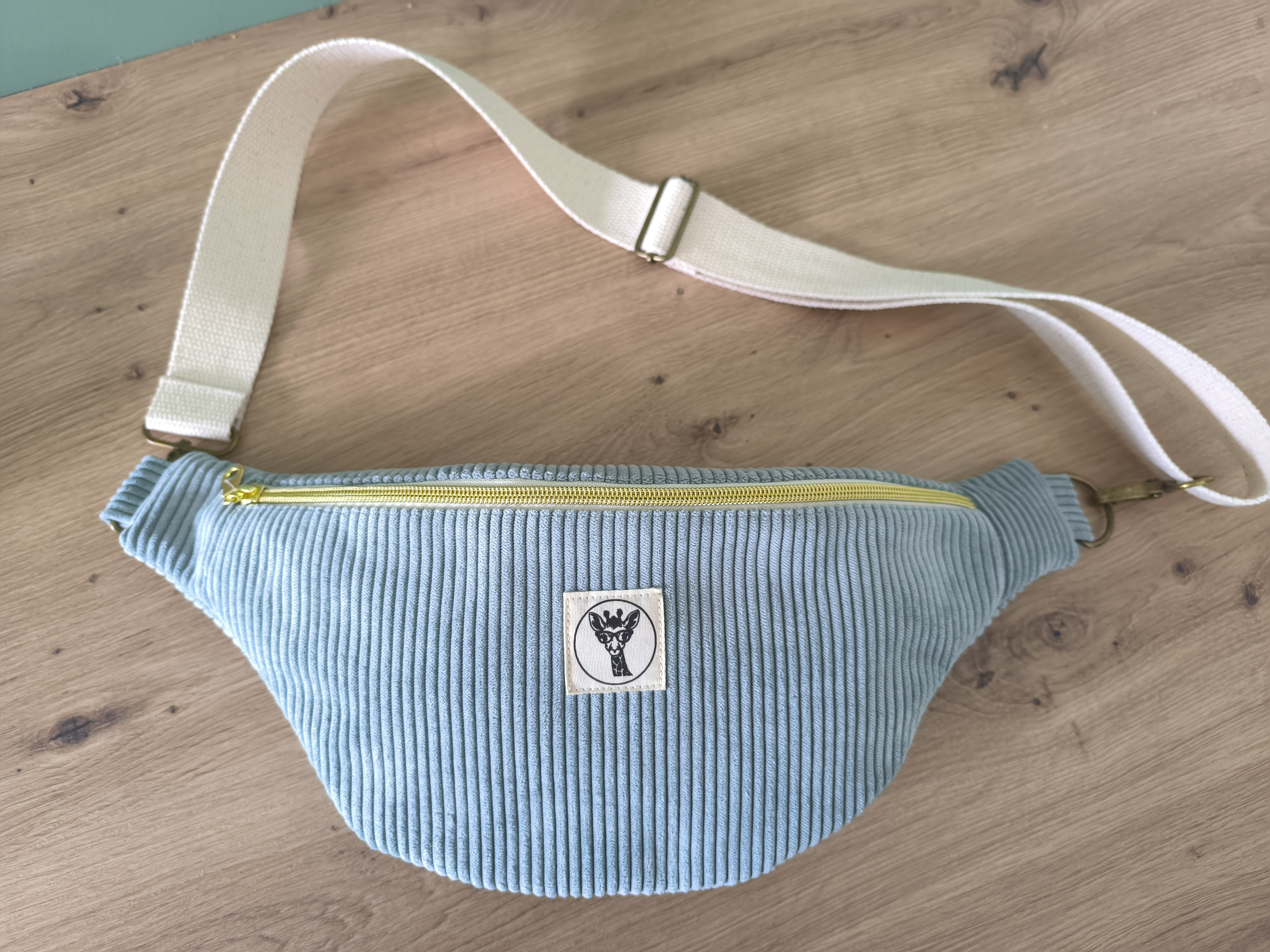 Sac banane GALAXY velours bleu ciel