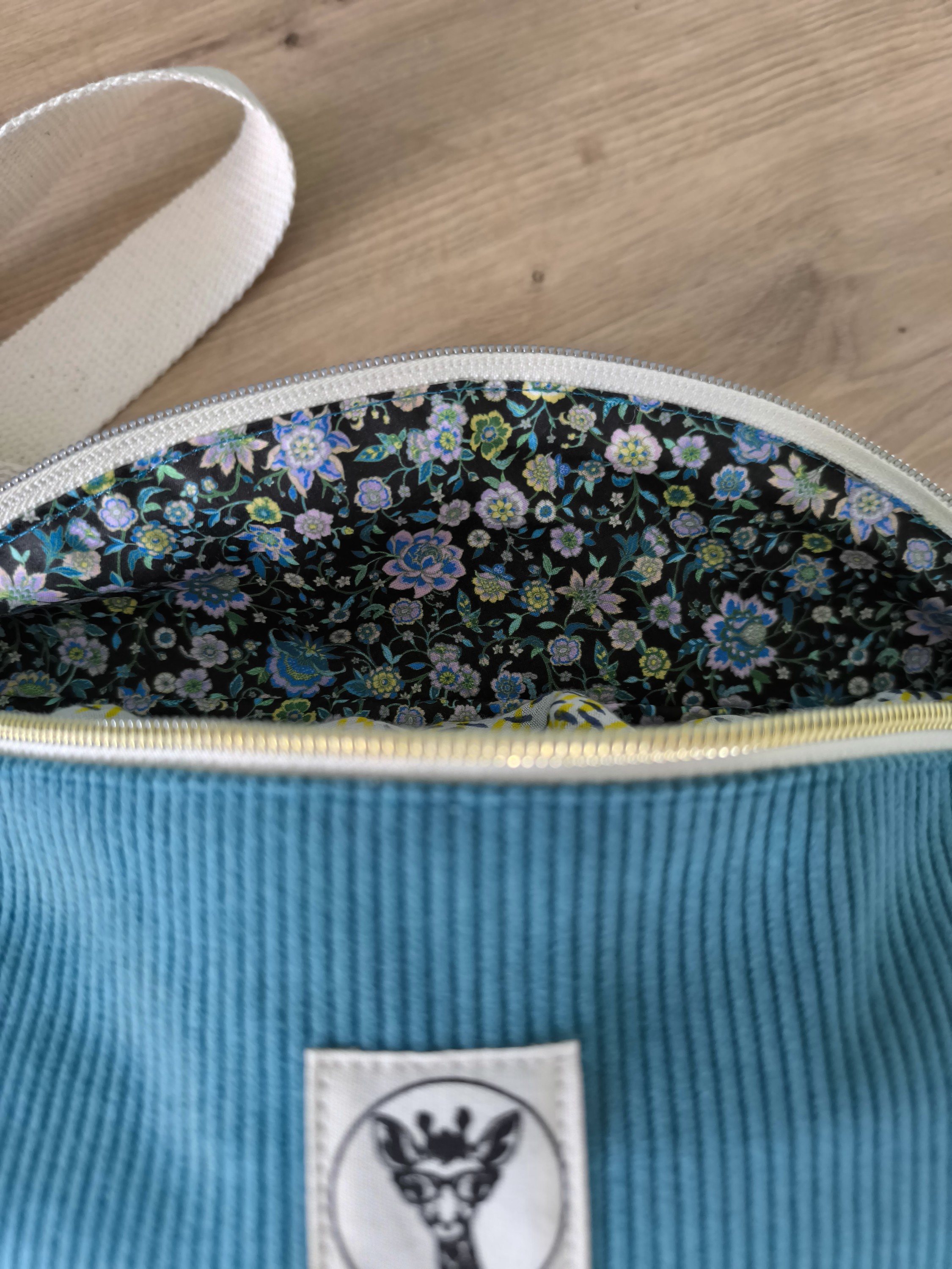 Sac banane GALAXY velours turquoise