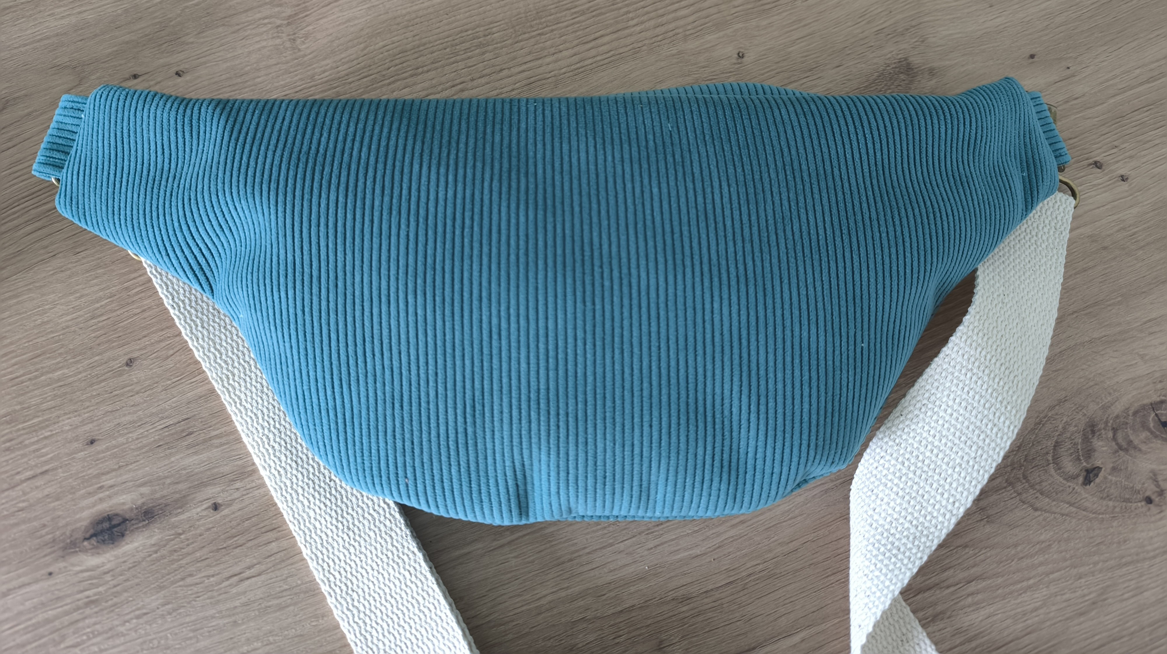 Sac banane GALAXY velours turquoise