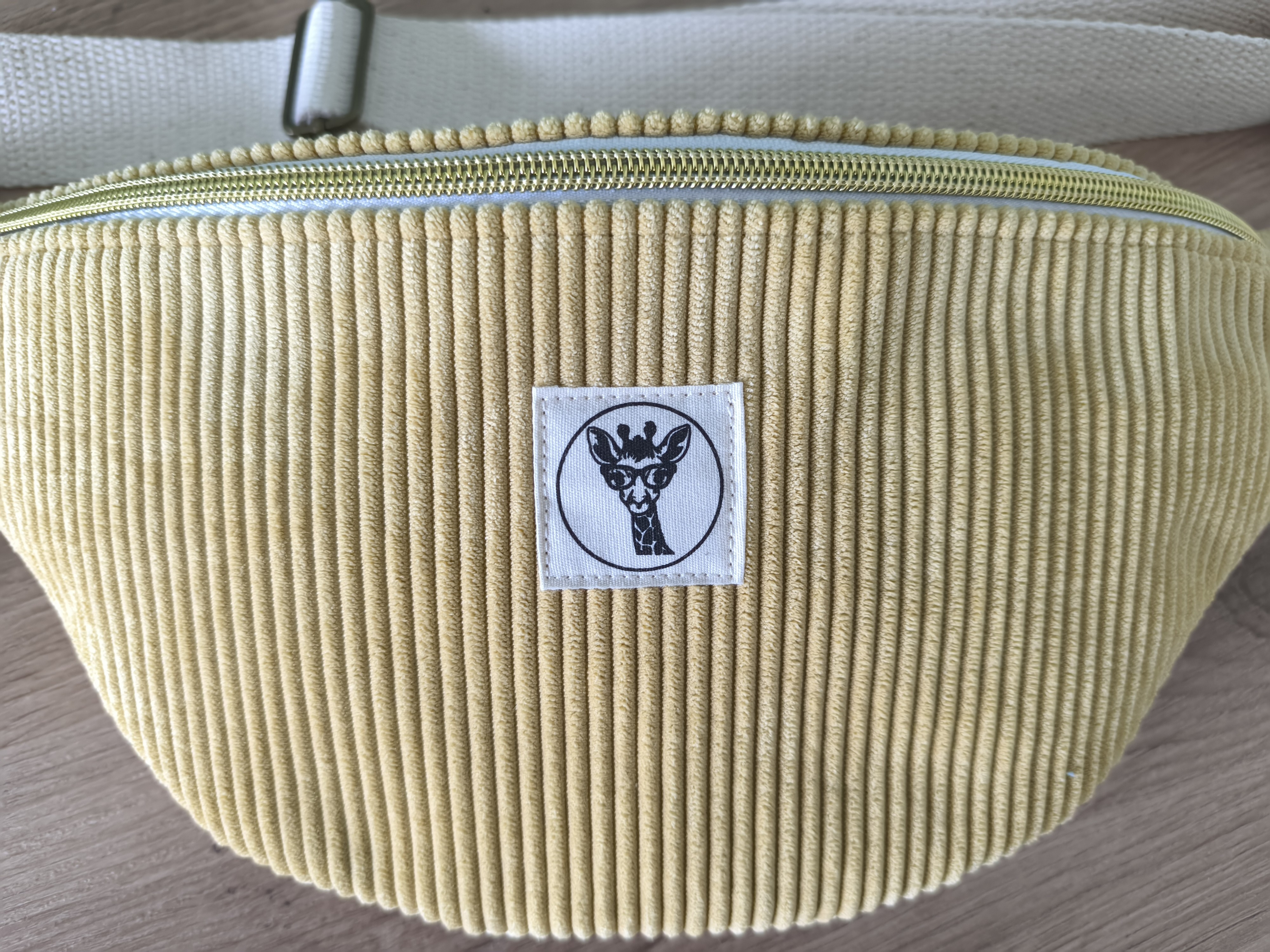 Sac banane GALAXY velours jaune