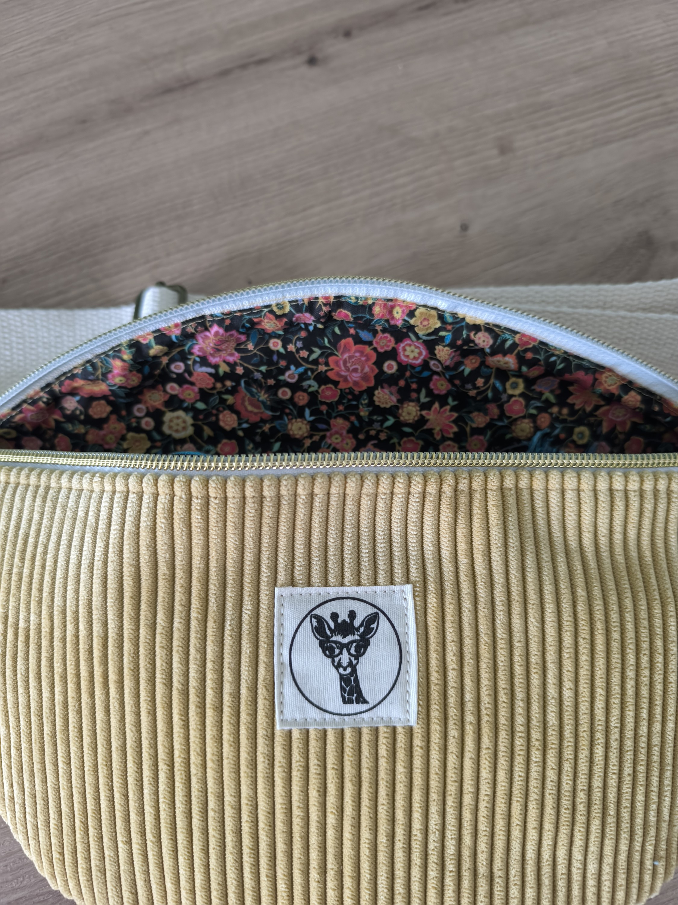 Sac banane GALAXY velours jaune