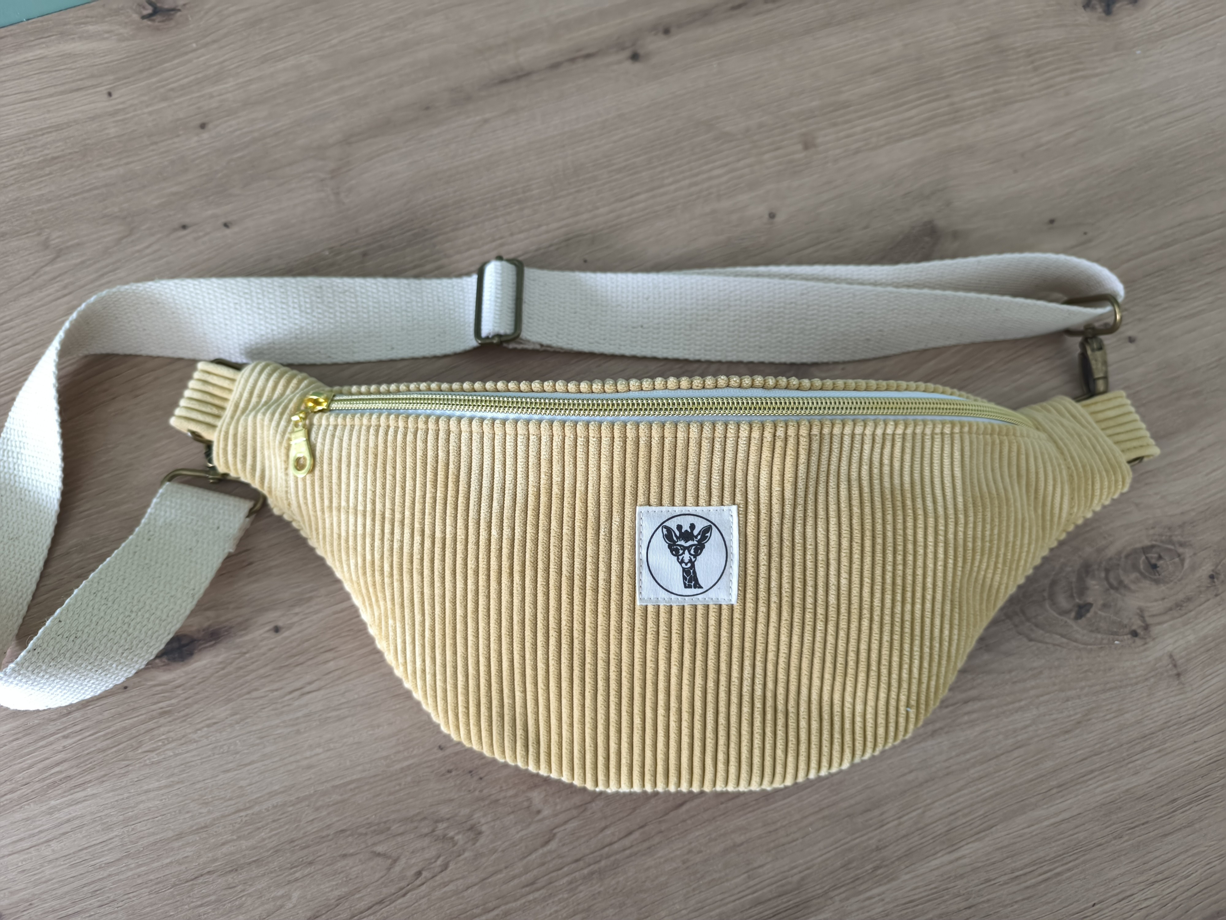 Sac banane GALAXY velours jaune