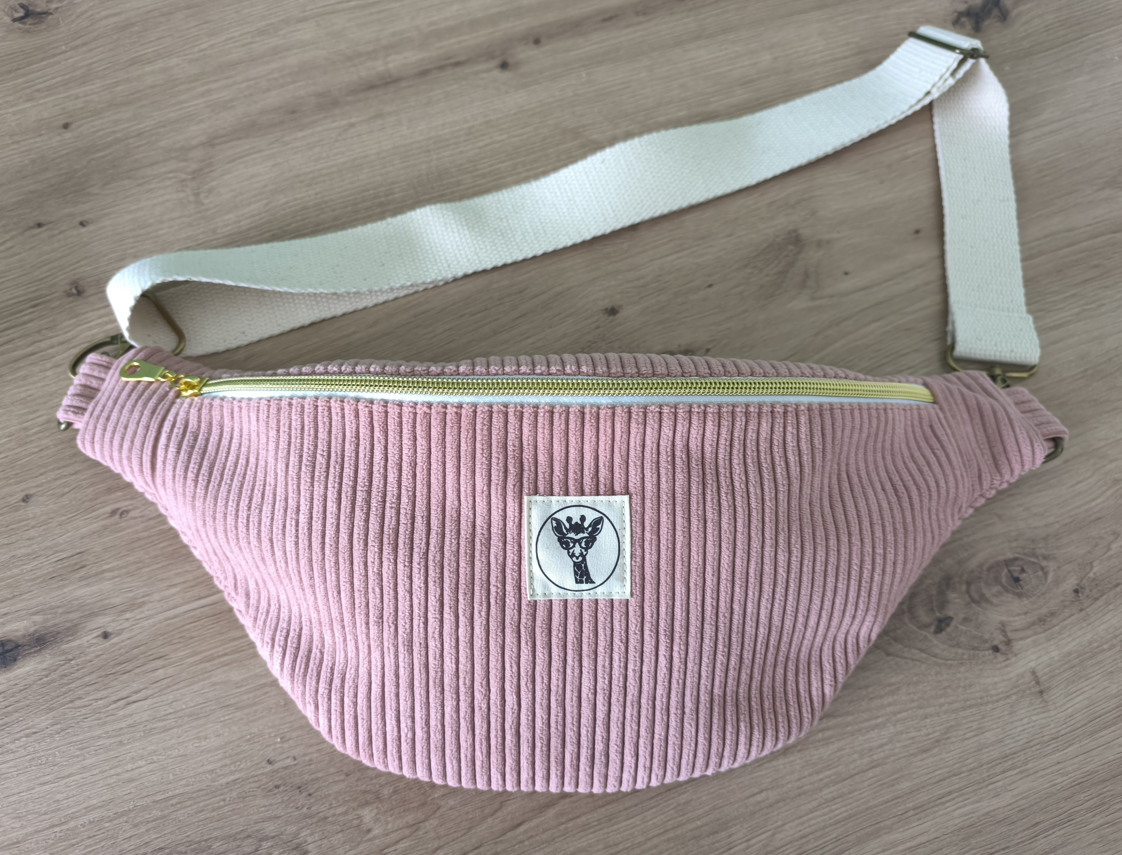 Sac banane GALAXY velours rose