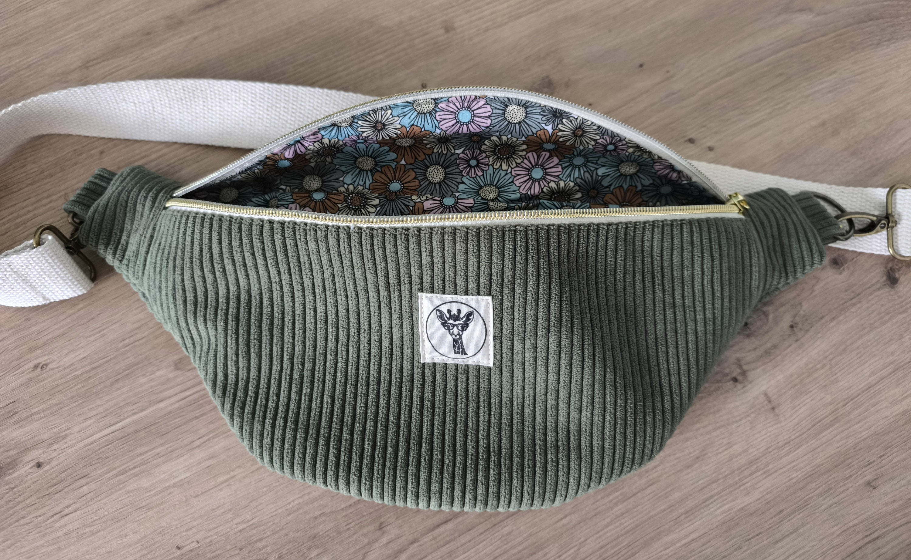 Sac banane GALAXY velours kaki