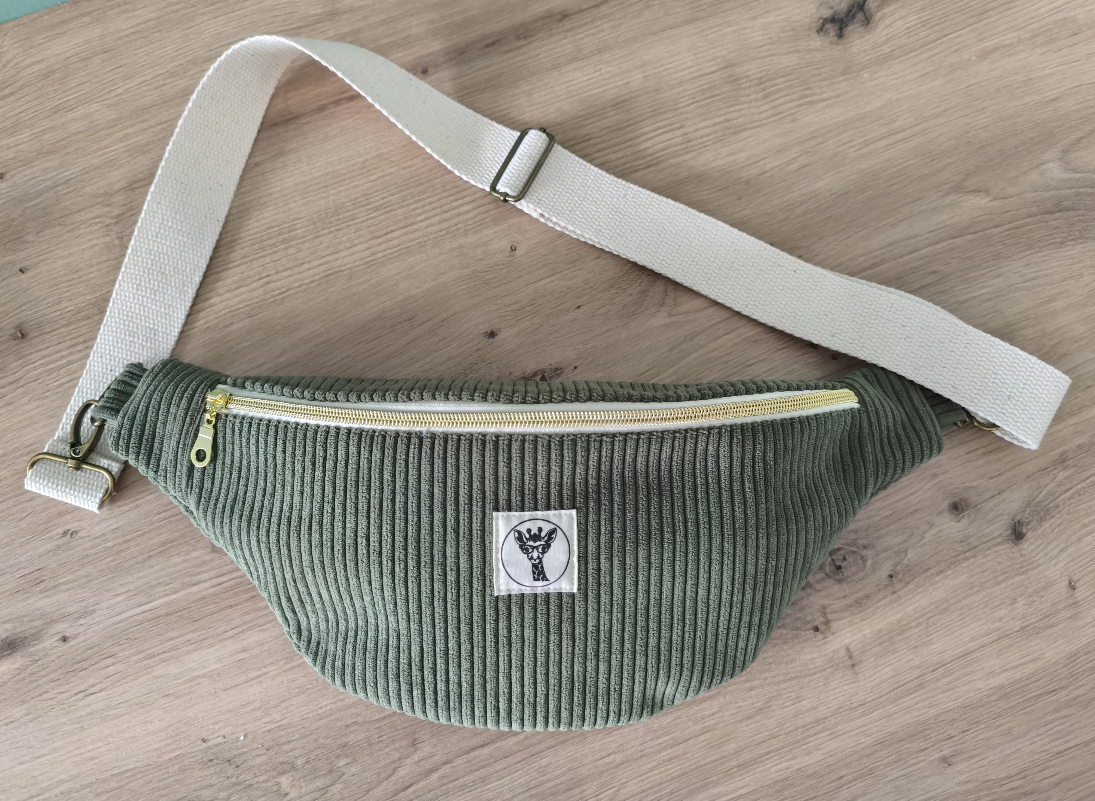 Sac banane GALAXY velours kaki