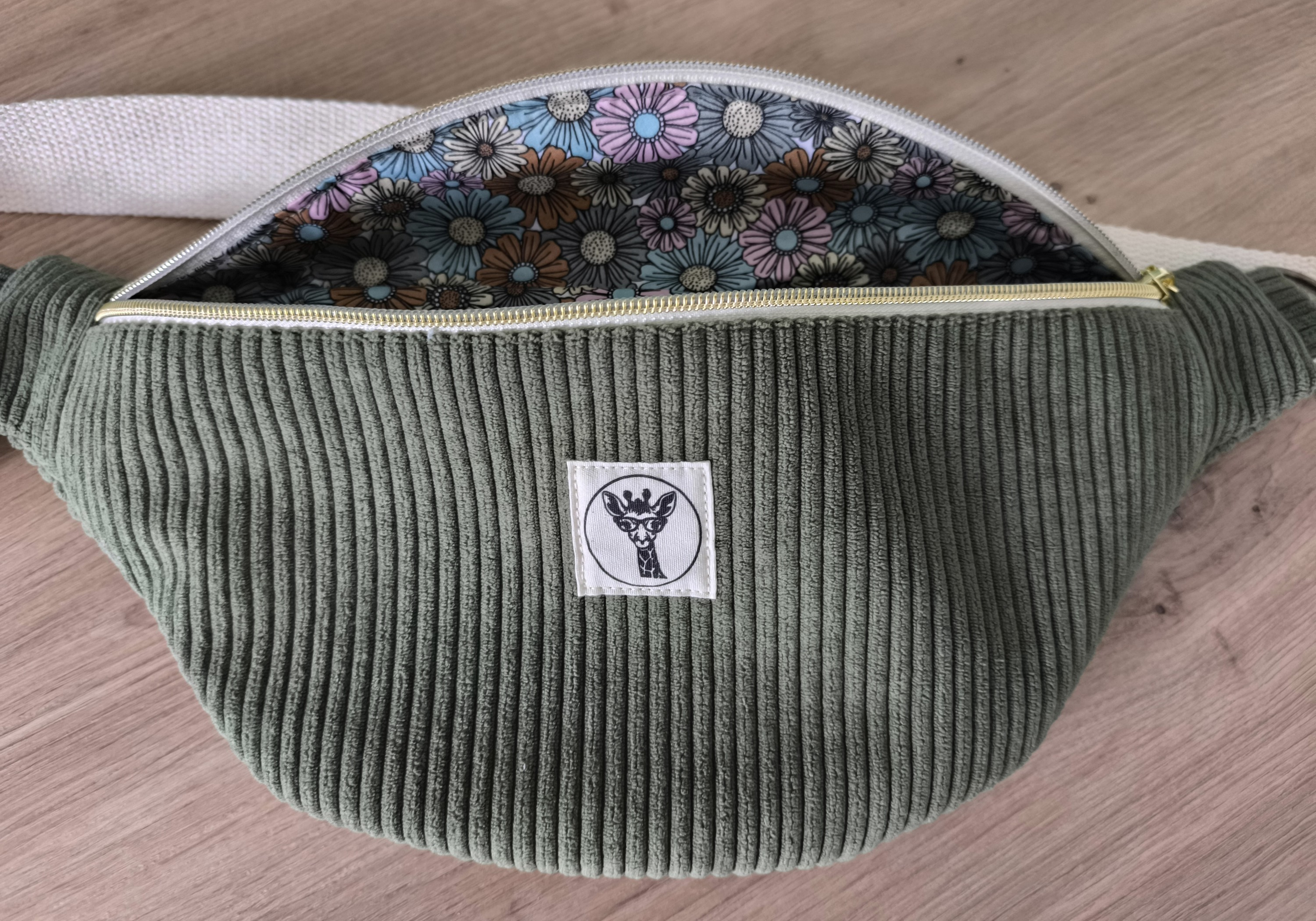 Sac banane GALAXY velours kaki