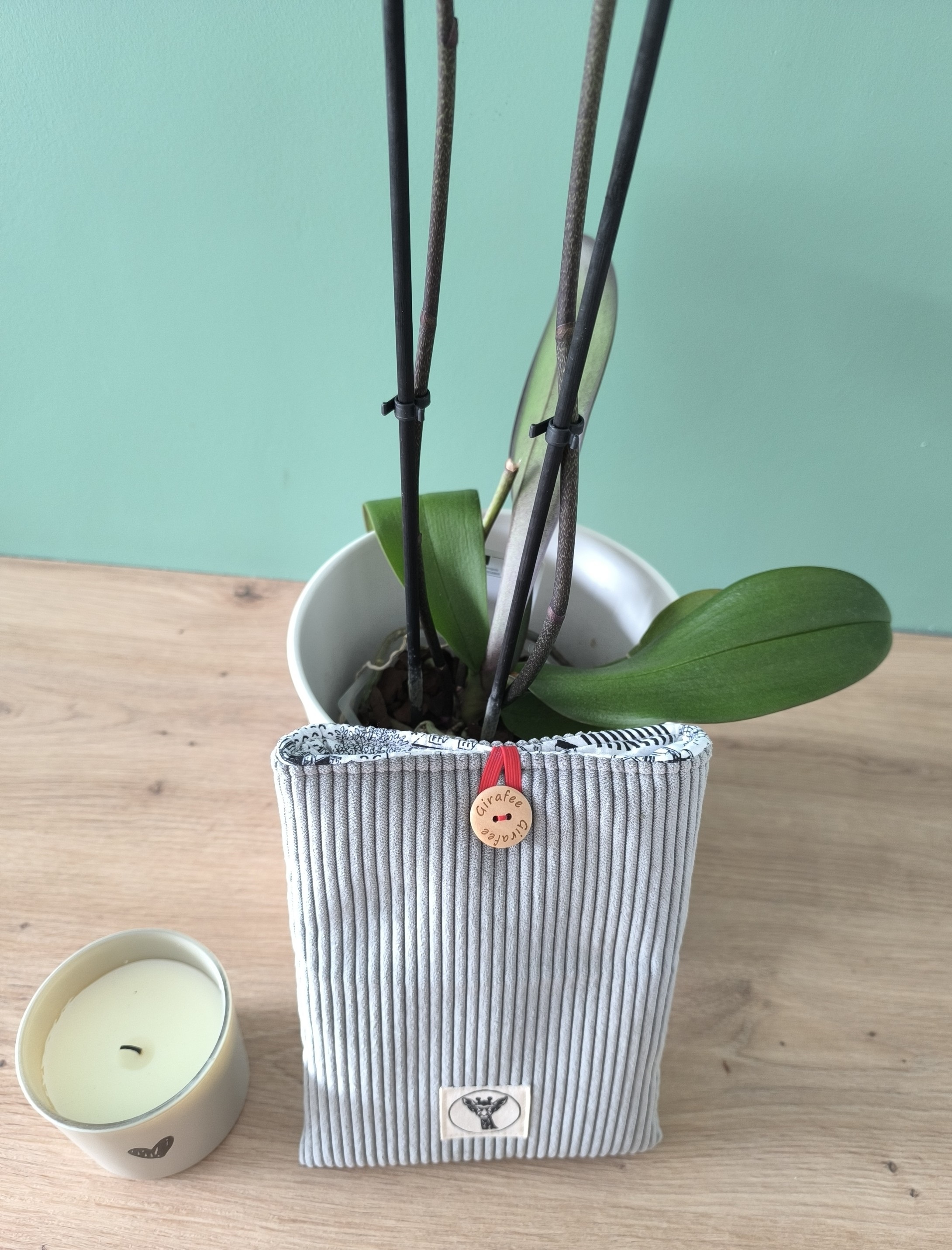 Housse liseuse ou livre de poche ECHO en velours gris