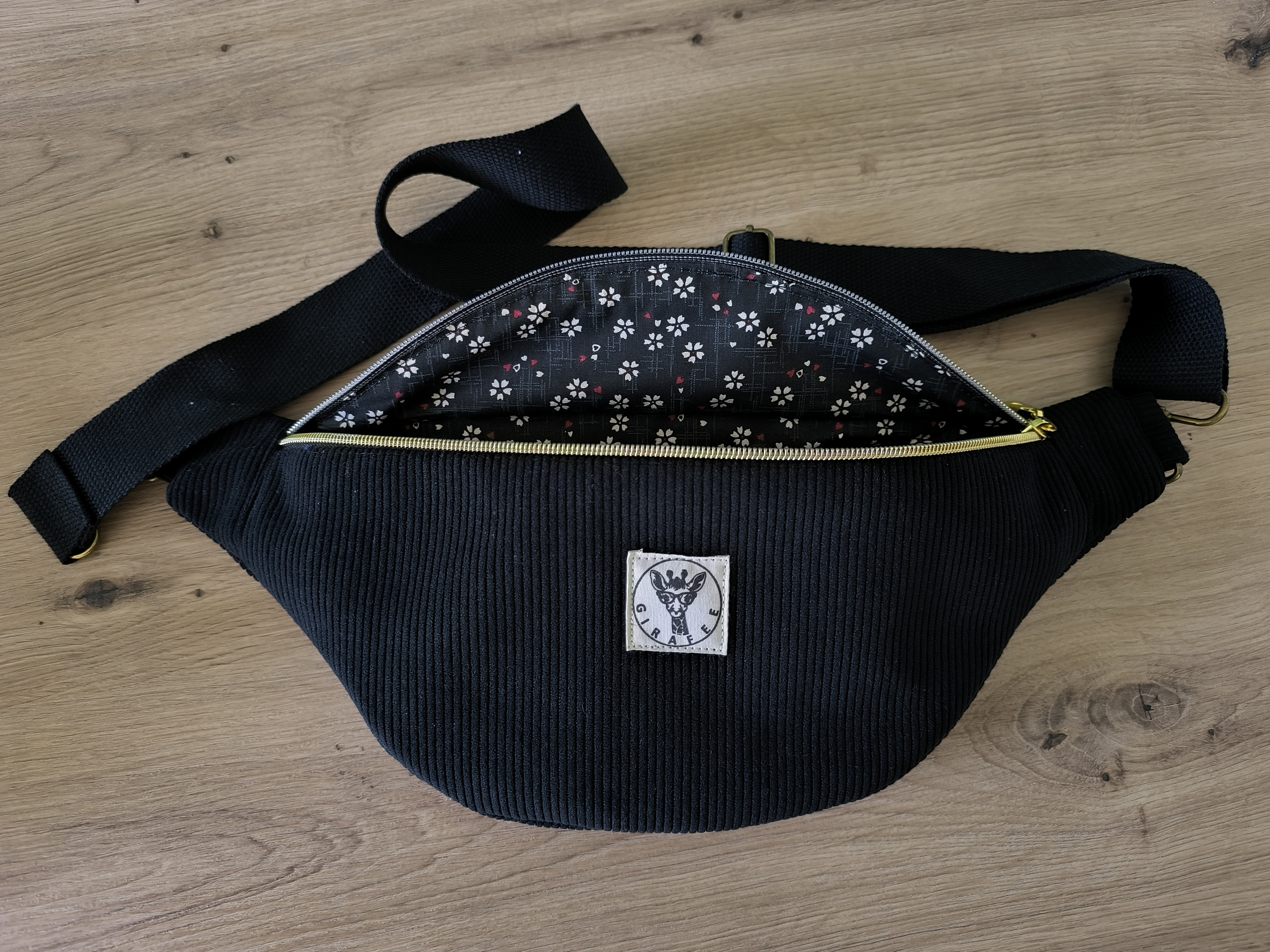 Sac banane GALAXY velours noir