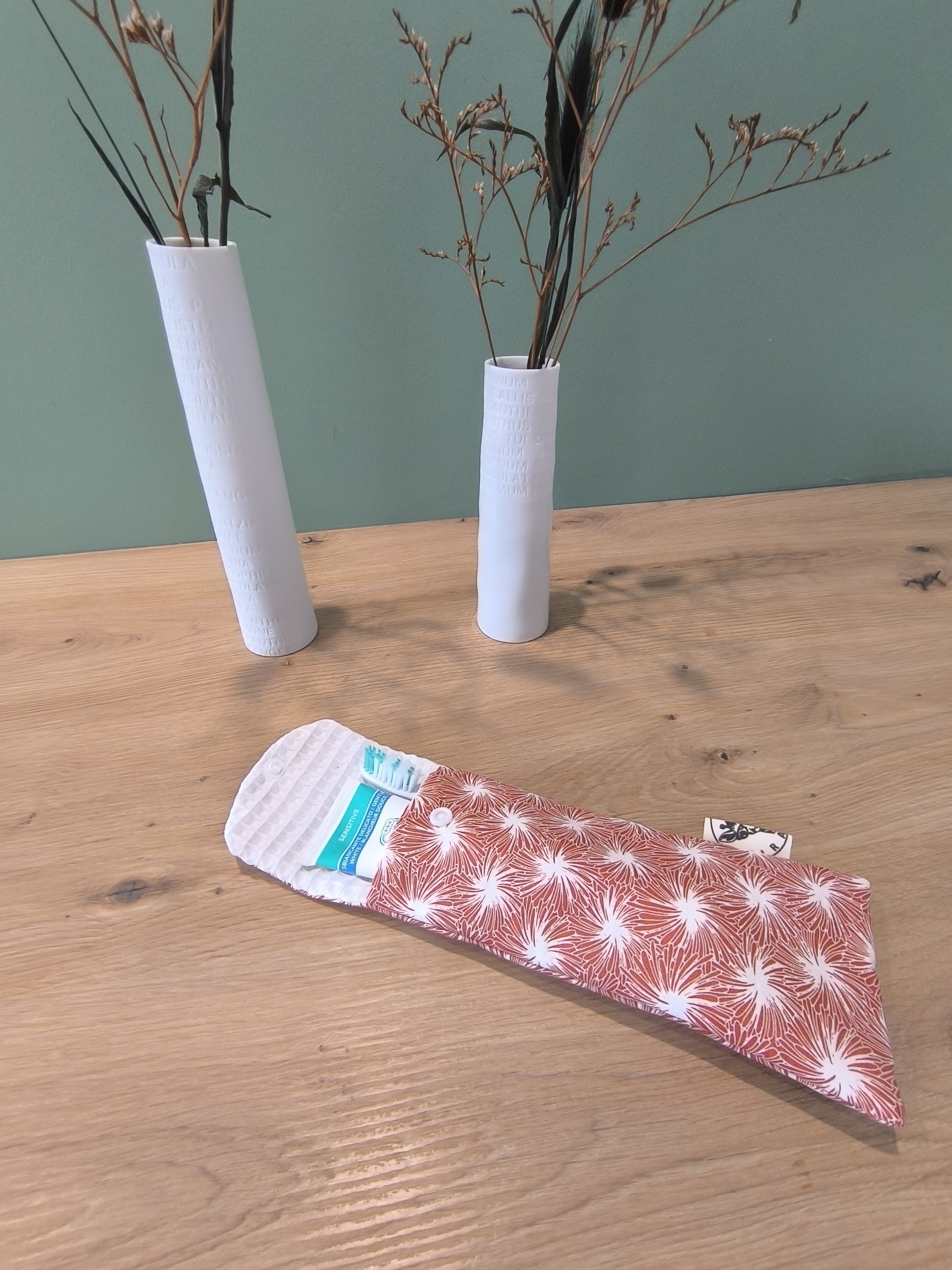 Pochette brosse à dents NEPTUNE coloris rouille