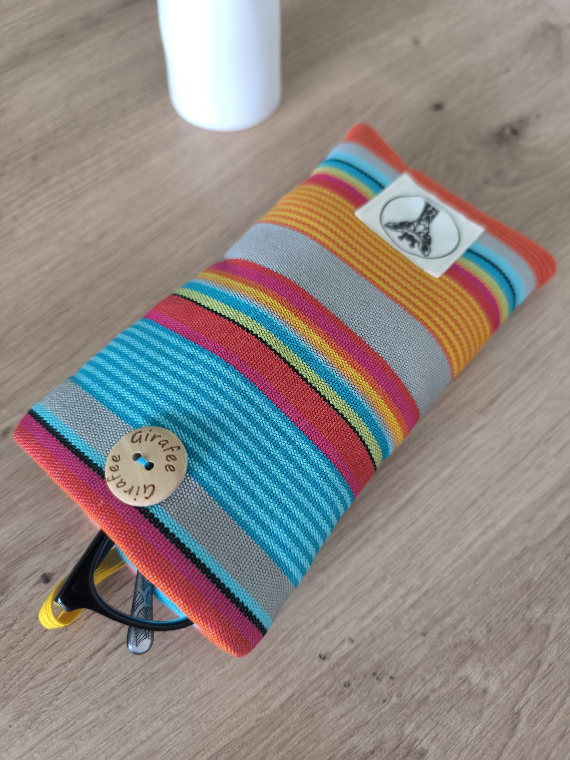 Etui à lunettes PLUTON rayé multicolore