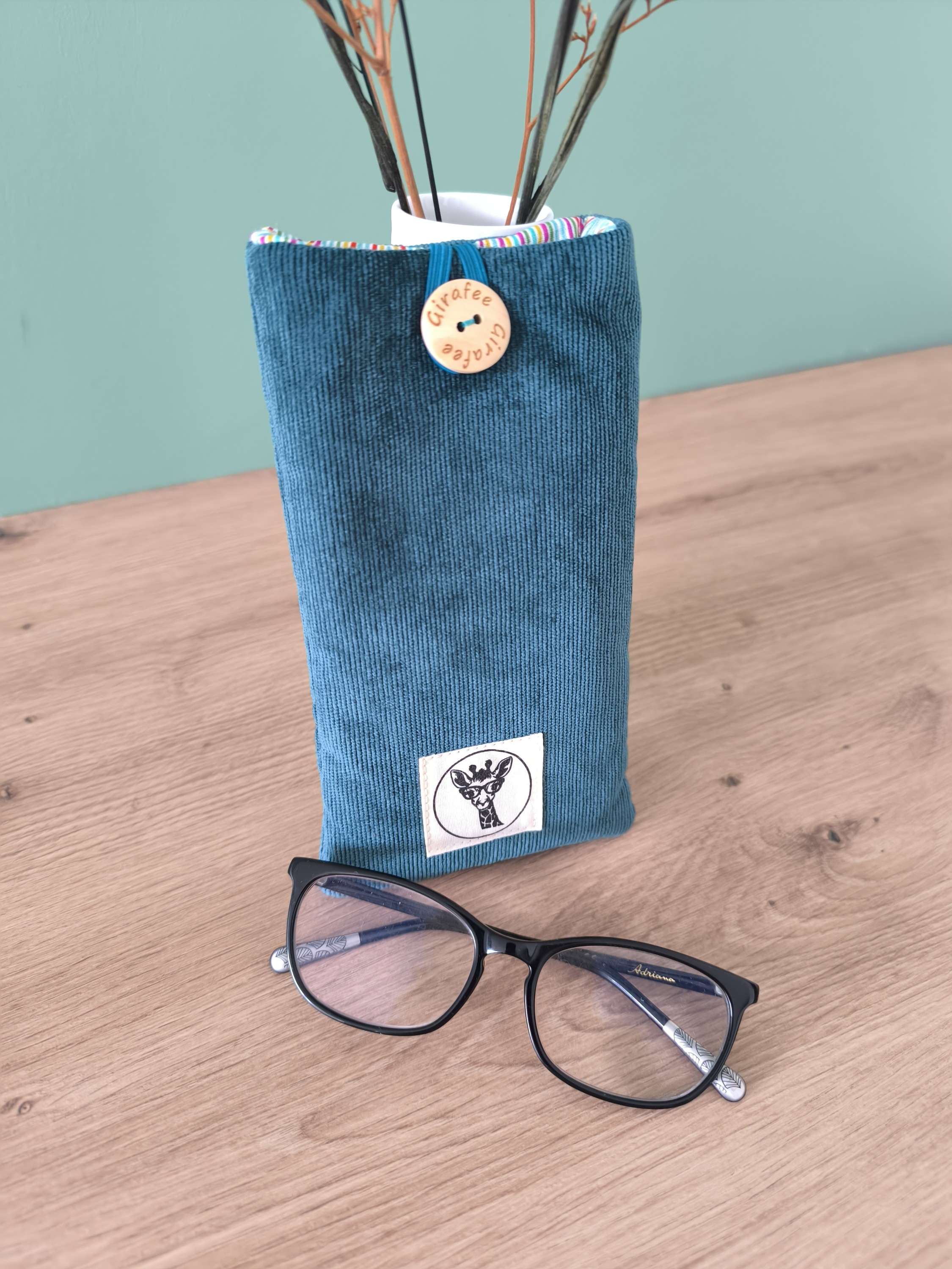 Etui à lunettes PLUTON en velours émeraude